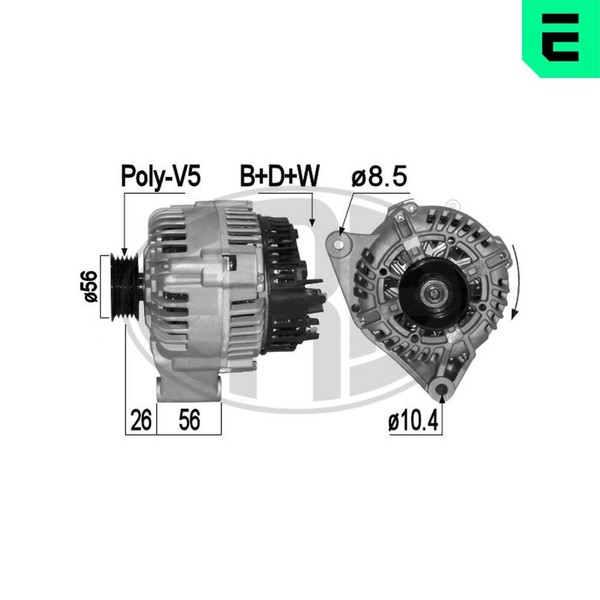 Lichtmaschine Generator Lima Era 209159A FüR Peugeot CitroËN 106 N3 1C 7C 1A 306-image