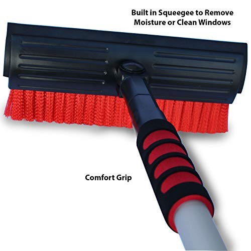  Extendable Car Ice Scraper, Snow Brush Broom & Windshield Squeegee for SUV 