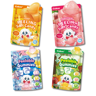 Cokoc Peelable Gummies Set   4 Sorten   Peeling Soft Candy   Fruchtgummi