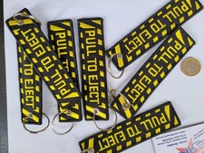 3er SET Keycain PULL TO EJECT / Pilot Aviator Schleudersitz / Aircraft YakAir