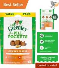 Feline Pill Pockets Cat Treats Chicken Flavor Soft Treats for Cats 85 Count