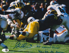 STEVE HUTCHINSON MICHIGAN PANTHERS DUAL INSCRIBED JSA AUTHENTICATED SIGNED 8x10