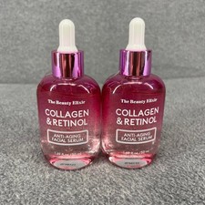 2x The Beauty Elixir Collagen & Retinol Facial Serum 1.69 oz Pink Anti-Aging