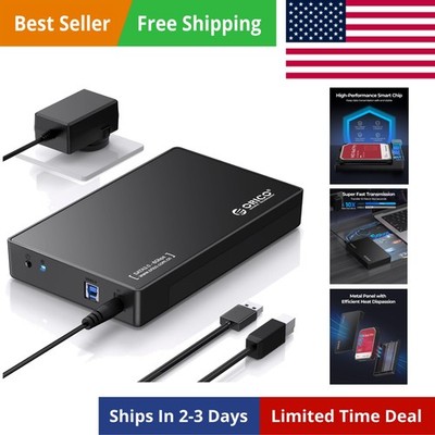 External Hard Drive Enclosure for 3.5/2.5 Inch SATA Hard Drives/SSD Up to 20 ...