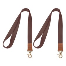 Neck Lanyard, 2 Set Long ID Badge Lanyard with Lobster Clasp, Dark Brown
