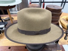 The Road!  Brand New Handmade Rabbit Fur Felt Open Road Style Hat. Sz 7 3/8