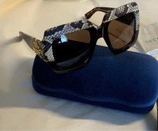 Gucci GG1325S Snake Print Square Oversized Sunglasses Brown/Multicolor Women