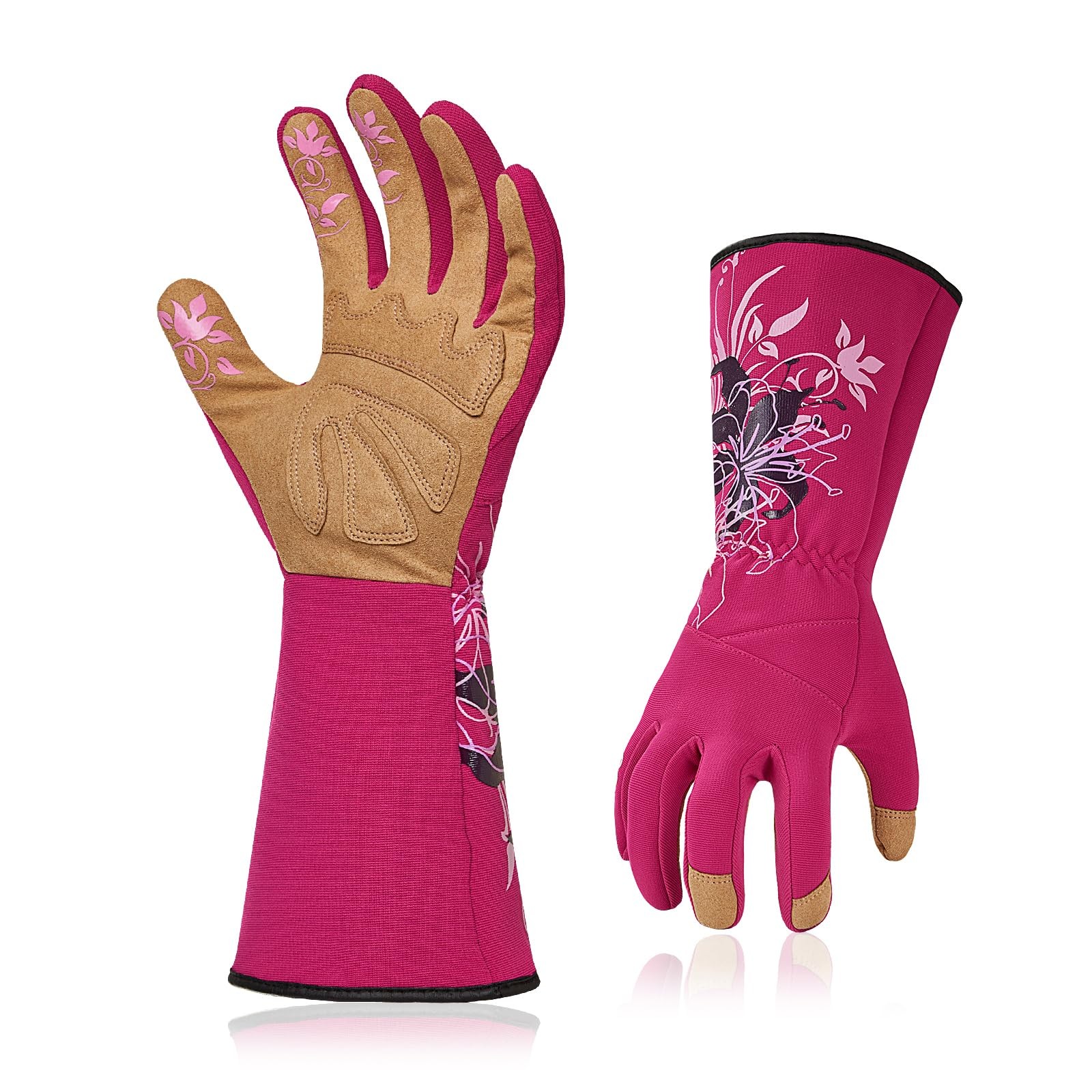 Gants de jardinage pour femmes en cuir de chèvre souple