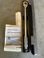 PittsburgHalf Inch Drive 10 To 150’ Per Pound Click Torque Wrench With Hard Case