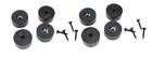 (8 PACK) PENN ELCOM 3/4" x 1-1/2" Rubber Feet for Amp/ Case/ Speaker - F1686/20