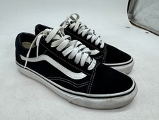 Vans Ward Low Top Skate Sneaker Women's Black Canvas Lace-Up Comfort - 8.5