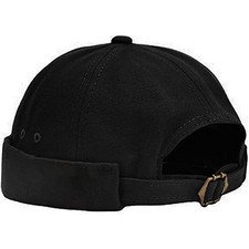 Mens Docker Cap Brimless Hats Skullcap Worker Sailor Rolled Cuff Beanie