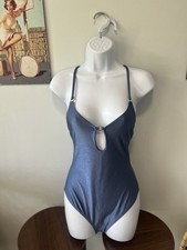 AERIE NWT Blue One Piece Swimsuit Bathing Suit Size - Small - S-T