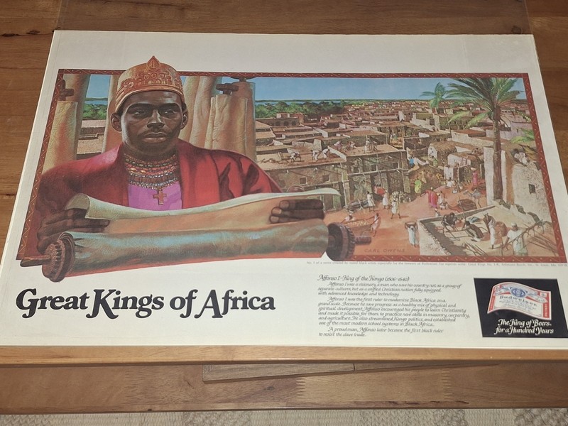 Vintage Budweiser Great Kings Of Africa Poster Print No. 1