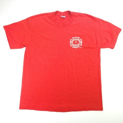 Stedman Super 50 VTG Tee Shirt Philadelphia Local 22 Fire Engine Red Men's XL