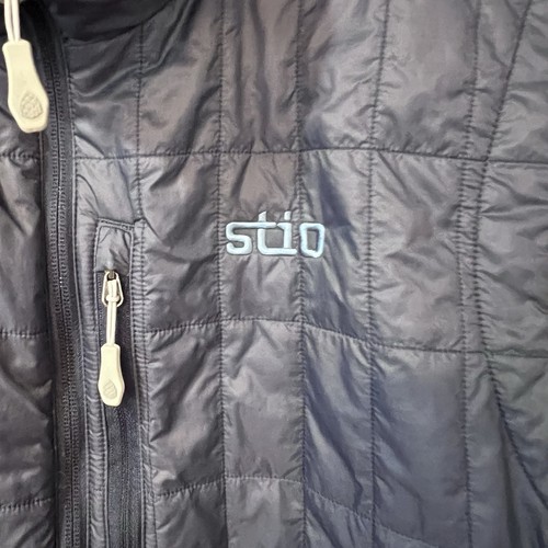 Gilet tampon homme Stio L bleu matelassé fermeture éclair extérieur Azura Primaloft logo isolé - Photo 7/11