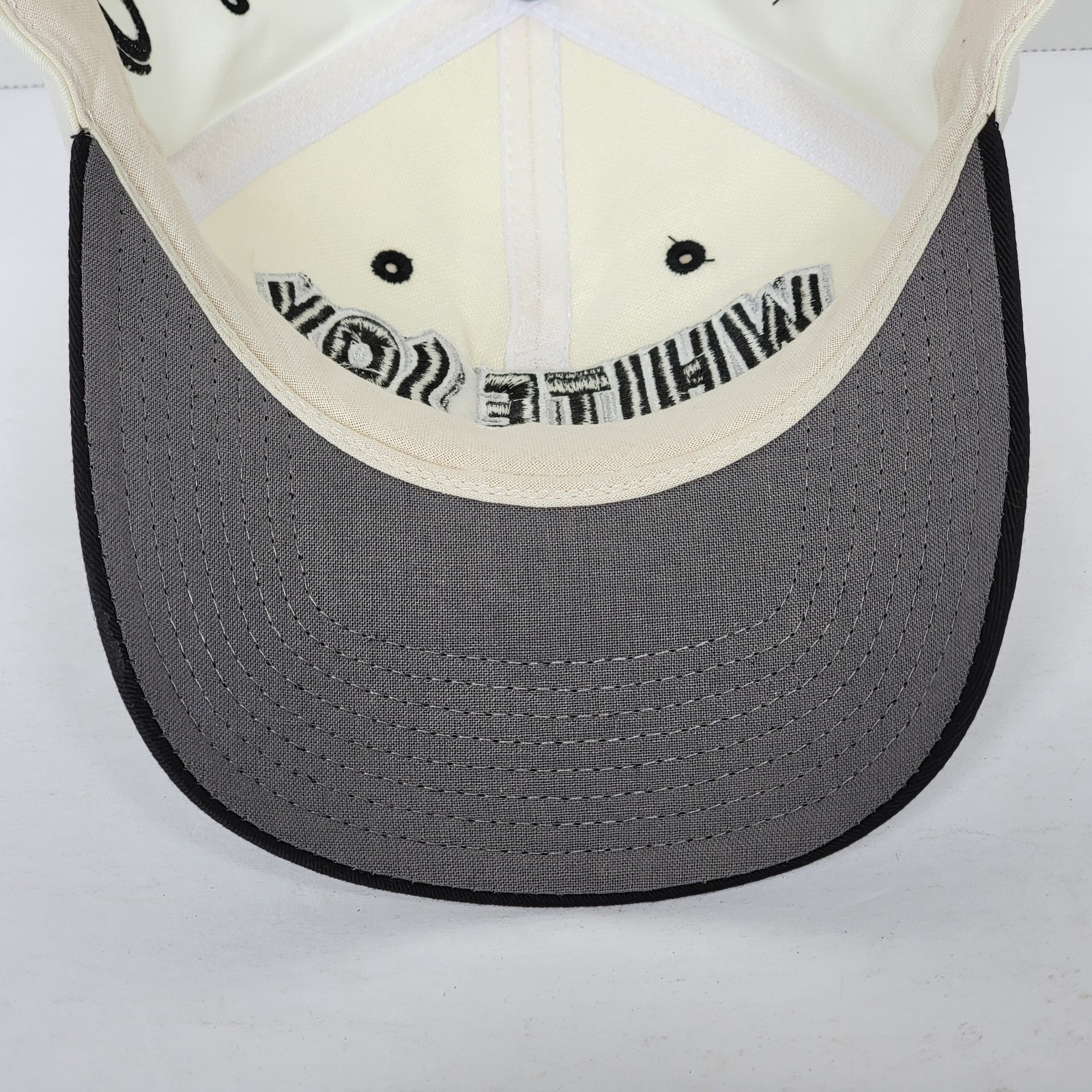 VTG MLB Chicago White Sox White/Black Script/Logo Snapback Hat Twins Enterprise