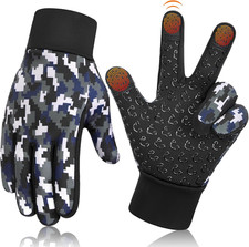 Kids Winter Warm Sports Gloves - Cold Weather Thermal Snow Bike Touch Screen Chi