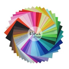 45Pcs Vibrant Felt Sheets for Sewing Projects Party Craft Decoration