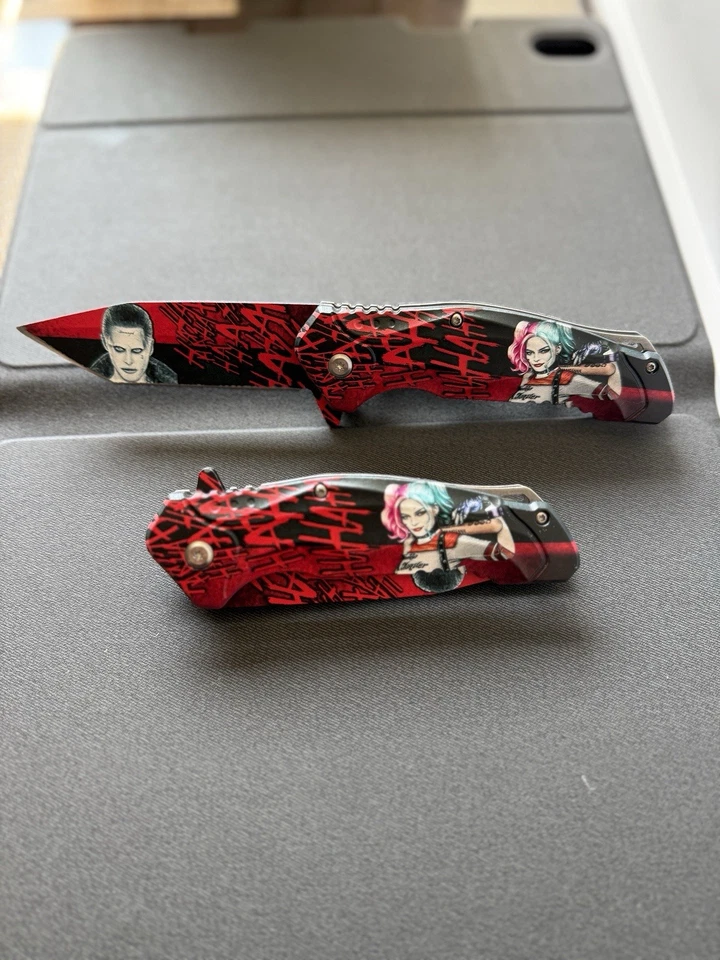 🔥 Harley Quinn 小丑折叠口袋刀战术辅助刀片自杀小队 — 第 3/4 张图片