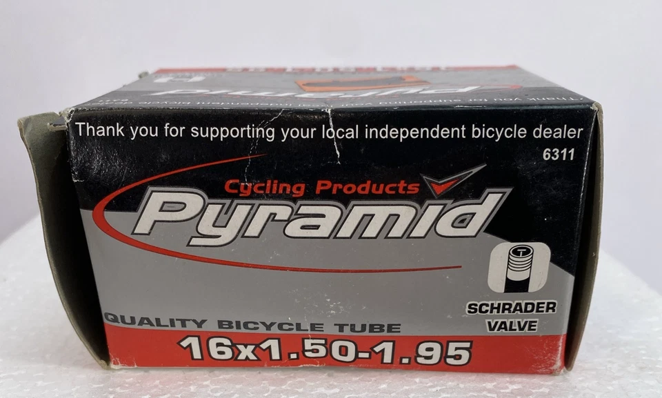 Pyramid Schrader Valve Bicycle Tubes, 16 x 1.50-1.95" New Old Stock - Image 3 of 4