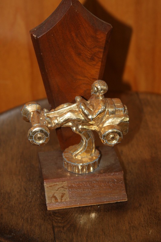 Retro Soap Box Derby Trophy Mounted