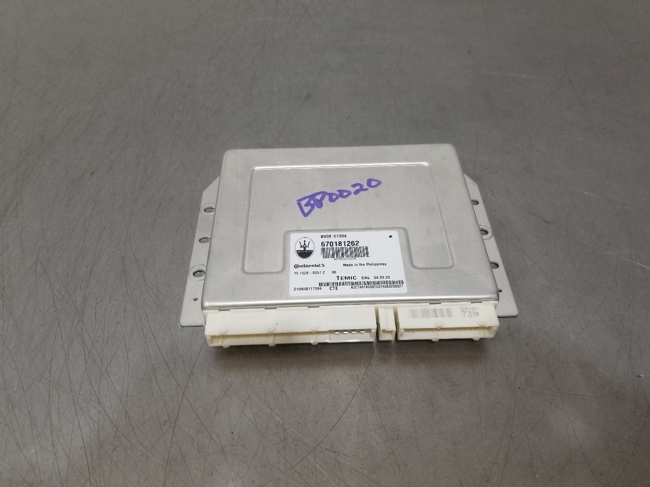 22 2022 MASERATI LEVANTE SUSPENSION CONTROL MODULE 670181262