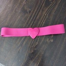 Vintage 1980s Fashion Stretch Belt Hot Pink Knot Buckle 80s Mall Granny Core