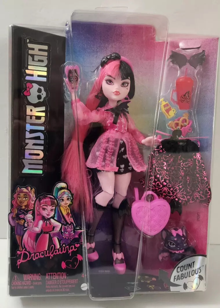 Monster High Draculaura G3 Generation 3 Reboot Doll Mattel 2022