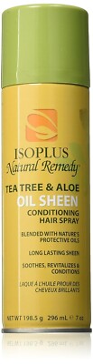 Natural Remedy Tea Tree & Aloe Oil Sheen Conditioning Hair Spray, 7 Oz