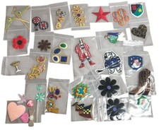 Lot/40 Applique Patches Variety of Sizes  Designs Sew On