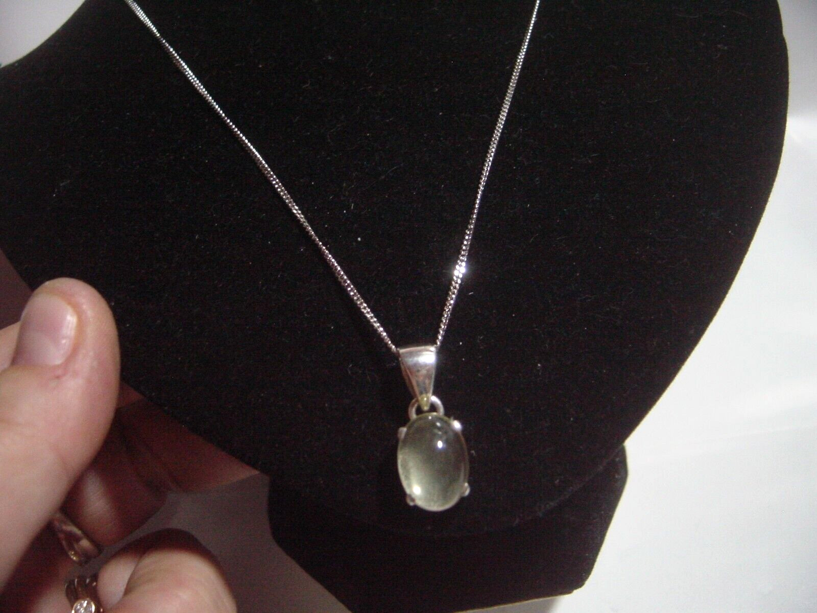 Solid Silver 20" curb Chain & superb genuine-sout… - image 1