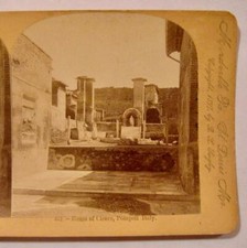 Stereoview Keystone 3316 Home Of Cicero Pompeii Italy Roman Orator Statesman (O)