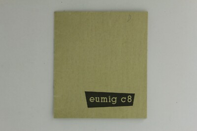 Bedienungsanleitung manual Eumig C8 (12111968)