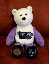 Limited Treasures Pennsylvania State Teddy Bear Stuffed Animal Plush w/ Quarter