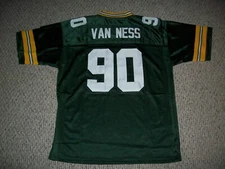LUKAS VAN NESS Unsigned Custom Green Bay Sewn New Football Jersey Sizes S-3XL