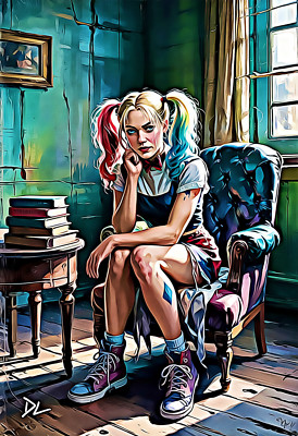 Harley Quinn ''In Therapy'' Original Pop Art Print - 13 x 19 Poster