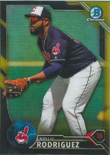 Nellie Rodriguez 2016 Bowman Chrome Black Gold parallel insert RC rookie card