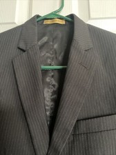 Boys Class Club Dress Suit Jacket Black With Pinstripes Sz 14 Dillard  s Wear