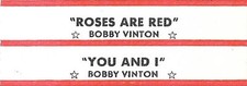 Jukebox Title Strip - Bobby Vinton: 