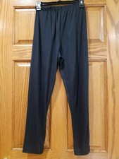 Vtg Black Knit Pants w Elastic Waist - Size M