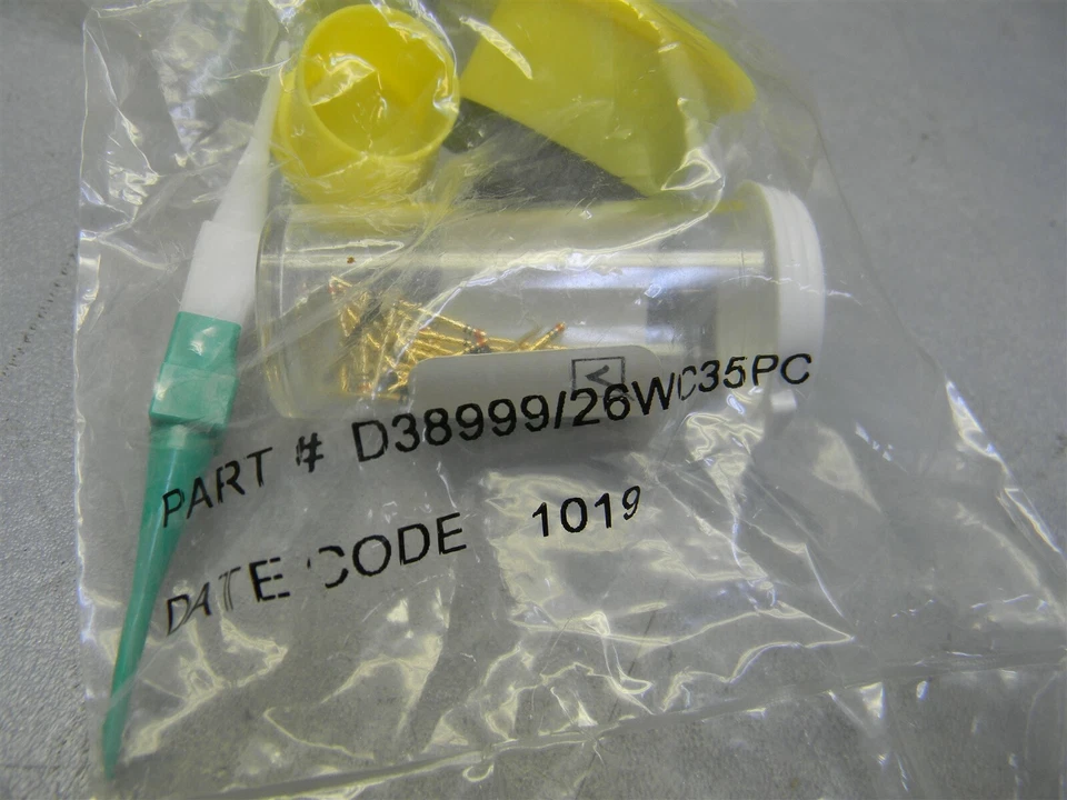 Aero D38999/26WC35PC Circular MIL Spec Connector w/pins M39029/58-360 Lot of 5 - Image 3 of 4