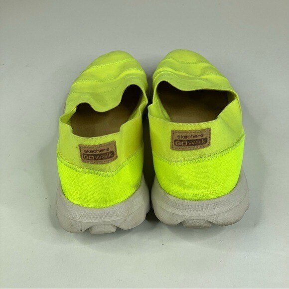 Skechers GOwalk Neon Yellow Slip On Shoes Size