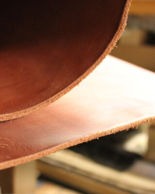 4 + mm stark ! Naturleder cognac | Lederstück, Blankleder, Dickleder, pflanzlich