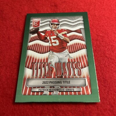 2023 Patrick Mahomes Donruss Elite Title Waves Green #TW-3