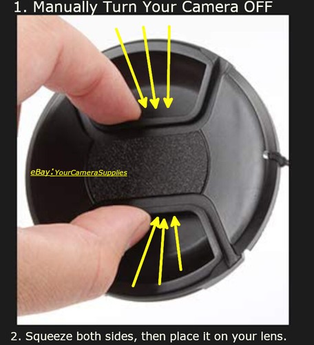 FRONT SNAP ON LENS CAP TO KODAK CAMERA Z650 Z710 Z740 ZD710 EASYSHARE + HOLDER  - Picture 3 of 13
