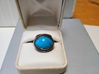 Vintage Sterling Silver 925 Native Indian Tribal Turquoise Ring USA Sz 7.5 — photo 2