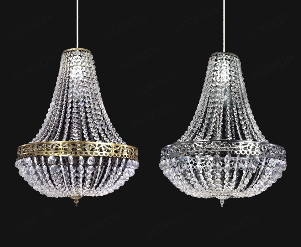 LIGHTMOOD Madison Acrylic Droplet Crystal Bead Chandal Shade Sparkle Pendant Ceiling Light