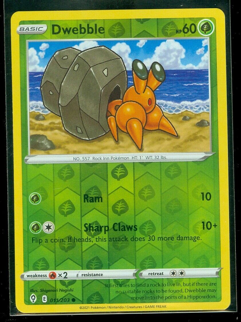 Pokemon - DWEBBLE 011/203 - Reverse Holo - Evolving Skies - New