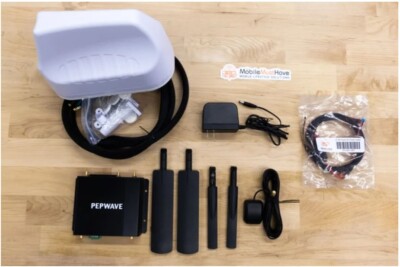 Pepwave MAX BR1 Mobile Router & CAT 6 LTE Modem & Roof Antenna